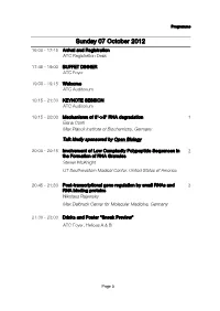 Sunday 07 October 2012 16:00 - 17:45 Arrival and Registration ATC Registration Desk