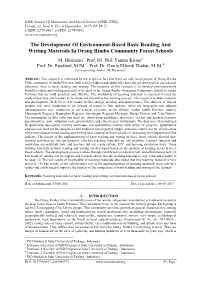 The Development of Environment-Based Basic Reading and Writing Materials in Orang Rimba Community Forest Schools