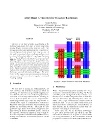 Array-Based Architecture for Molecular Electronics