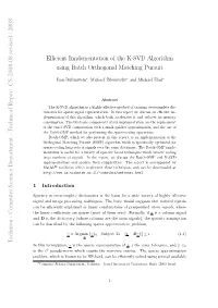 Efficient Implementation of the K-SVD Algorithm Using