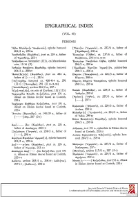 Epigraphical Index