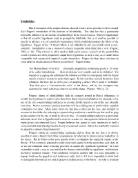 Falsifiability Much Discussion of the Empirical Status of Social Science In