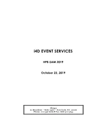 I4d EVENT SERVICES