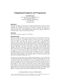 Integrating Emergence and Progression