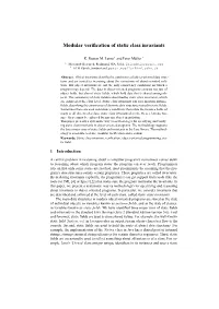 Modular Verification of Static Class Invariants