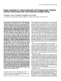 Phasic Activation of Lateral Geniculate and Perigeniculate Thalamic Neurons During Sleep with Ponto-Geniculo-Occipital Waves