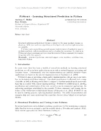 Pystruct - Learning Structured Prediction in Python Andreas C