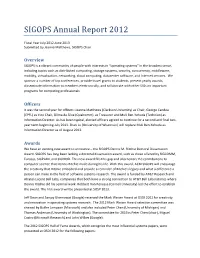 SIGOPS Annual Report 2012