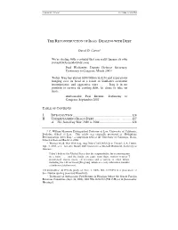 The Reconstruction of Iraq: Dealing with Debt David D. Caron