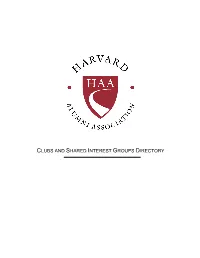 Clubs and Shared Interest Groups Directory