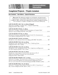 Completed Projects / Projets Terminés