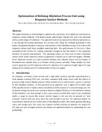Optimization of Refining Alkylation Process Unit Using Response