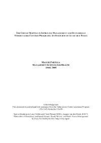 TB CAP Report Using Mapping in TB Programs