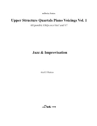 Upper Structure Quartals Piano Voicings Vol. 1 Jazz & Improvisation