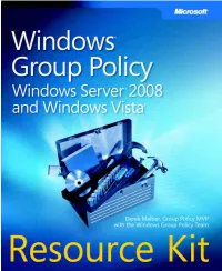 Windows Group Policy Resource Kit: Windows Server 2008 And