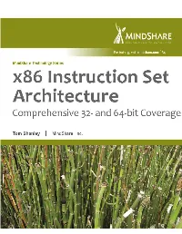 X86 Instruction Set Architecture