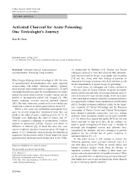 Activated Charcoal for Acute Poisoning: One Toxicologist's Journey