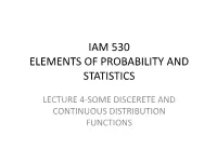 Iam 530 Elements of Probability and Statistics