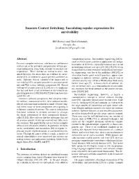 Inoculating Regular Expressions for Survivability
