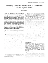Modeling a Release Scenario of Carbon Dioxide – Lake Nyos Disaster