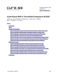 Pentest-Report Thunderbird & RNP (MOSS)