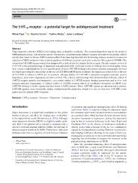 The 5-HT1B Receptor - a Potential Target for Antidepressant Treatment