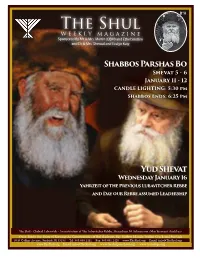 The Shul Weekly Magazine Sponsored by Mr