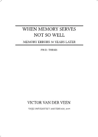 When Memory Serves Not So Well Memory Errors 30 Years Later