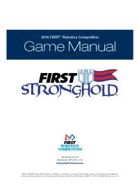 2016 FIRST® Robotics Competition