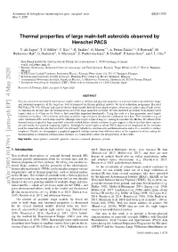 Thermal Properties of Large Main-Belt Asteroids Observed by Herschel
