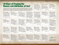 30 Days of Praying the Names and Attributes Of