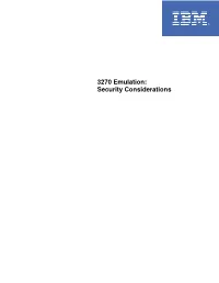 3270 Emulation: Security Considerations