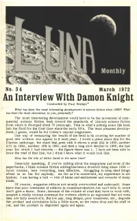 An Interview with Damon Knight