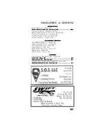CROSS-INDEX of SERVICES