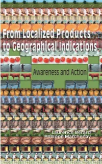 From Localized Products to Geographical Indications Awareness and Action
