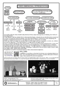 Techniques Three-Dimensional Representation 3D Representation on a Flat Surface Types Sculpture Chiaroscuro Fitting Drawing Type