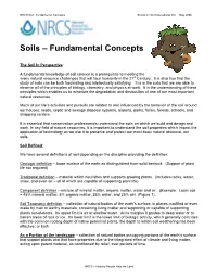Soils – Fundamental Concepts