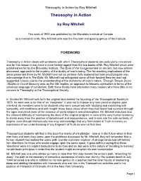 Theosophy in Action by Roy Mitchell Theosophy in Action