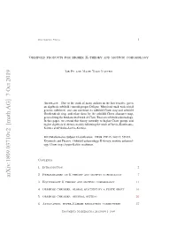 Arxiv:1809.03710V2 [Math.AG] 7 Oct 2019 Riodpout O Ihrkter N Oii Cohomolo Motivic and K-Theory Higher for Products Orbifold Introduction 1 Contents Ouet Math