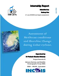 Assessment of Metocean Conditions and Shoreline Change During Lehar Cyclone