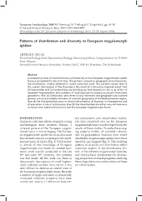 Patterns of Distribution and Diversity in European Mygalomorph Spiders