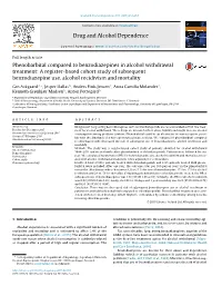 Phenobarbital Compared to Benzodiazepines in Alcohol Withdrawal