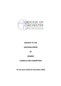 Reports to the Diocesan Synod by Boards Councils