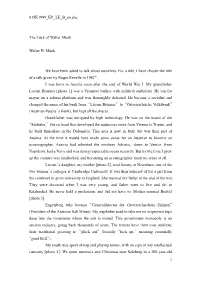 The Luck of Walter Munk