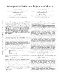 Autoregressive Models for Sequences of Graphs