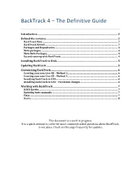 Backtrack 4 – the Definitive Guide
