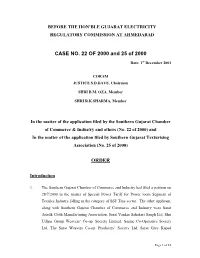 CASE NO. 22 of 2000 and 25 of 2000 ORDER