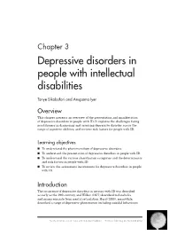 Chapter 3 Depressive Disorders in People with Intellectual Disabilities