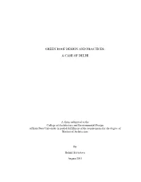 Green Roof Design and Practices: a Case of Delhi