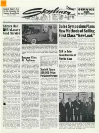 Sales Symposium Plans New Methods of Selling First Class "New